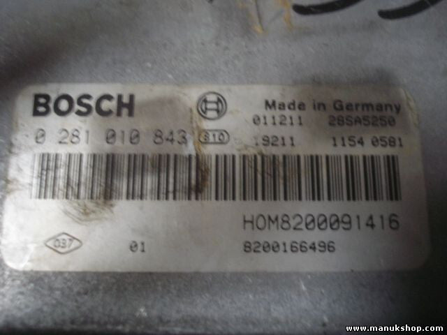 Motorsteuergerät Renault Scenic BOSCH 0281010843 HOM8200091416 8200091416