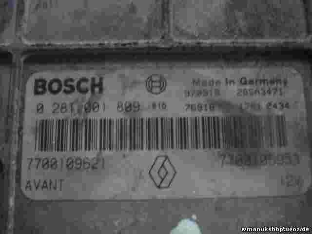Motorsteuergerät Renault Scenic 7700105953 7700109621 AVANT BOSCH 0281001809