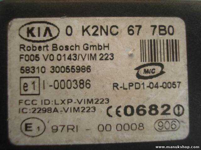 Steuergerät Wegfahrsperre Alarmmodul Kia Sorento Carens 0K2NC677B0 F005V00143