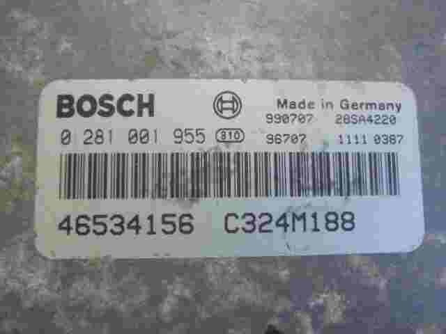 Motorsteuergerät Fiat Punto 1.9JTD 46534156 C324M188 BOSCH 0281001955