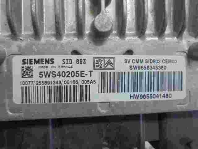 Motorsteuergerät Peugeot 407 SW9658345380 SW 9658345380 HW9655041480 5WS40205E-T