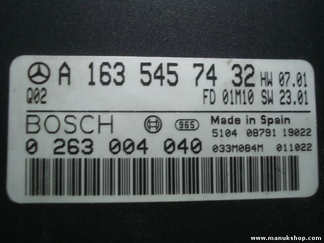 Steuergerät Einparkhilfe Mercedes ML163 Q02 A1635457432 BOSCH 0263004040 FD01M10
