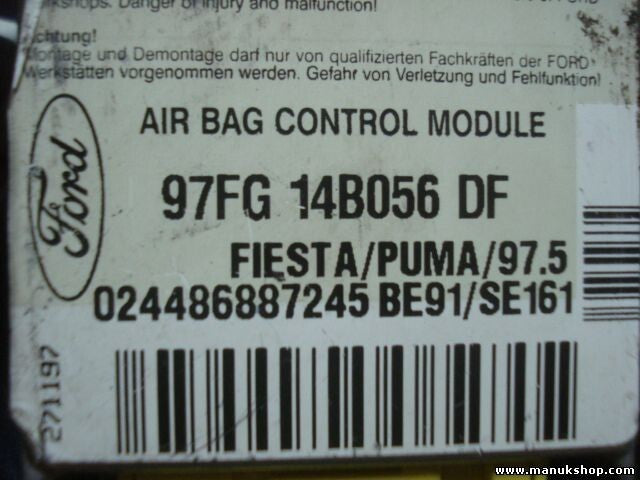 Airbagsensor Airbagsteuergerät Ford Fiesta Puma 97.5 97FG14B056DF 97FG 14B056 DF