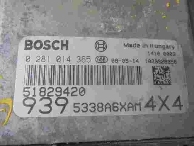 Motorsteuergerät Alfa Romeo 51829420 9395338A6XAM4X4 939 5338A6XAM4X4 0281014365