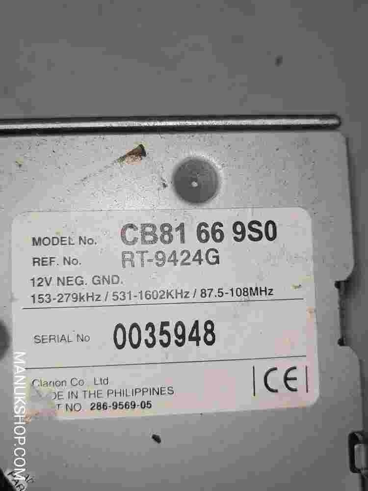 Radio CD FM AM Mazda Premacy 323 Clarion CB81669S0 CB81 66 9S0 RT9424G RT-9424G