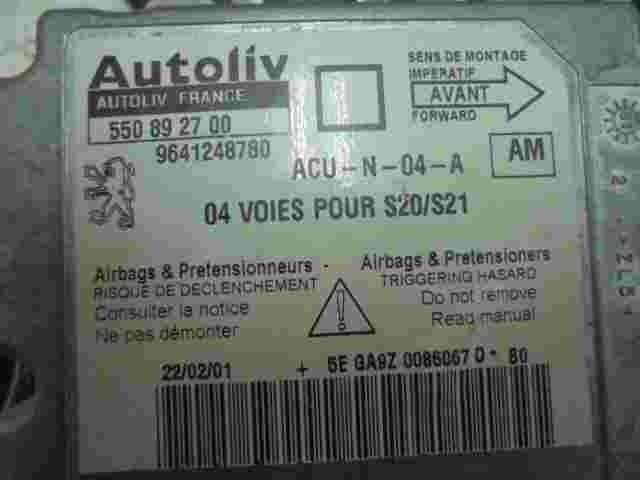 Airbagsensor Airbagsteuergerät Peugeot Citroen Saxo (AM) 9641248780 550892700