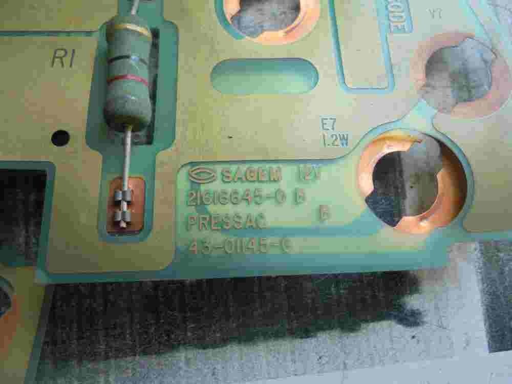 Diagramm des Tachometers Peugeot 406 SAGEM 216166450B 21616645-0 B