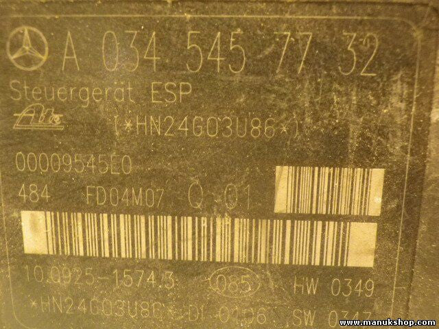 ABS Steuergerät Mercedes W203 C-Klasse Q01 2005 2.2 ESP A0345457732 A0054312912