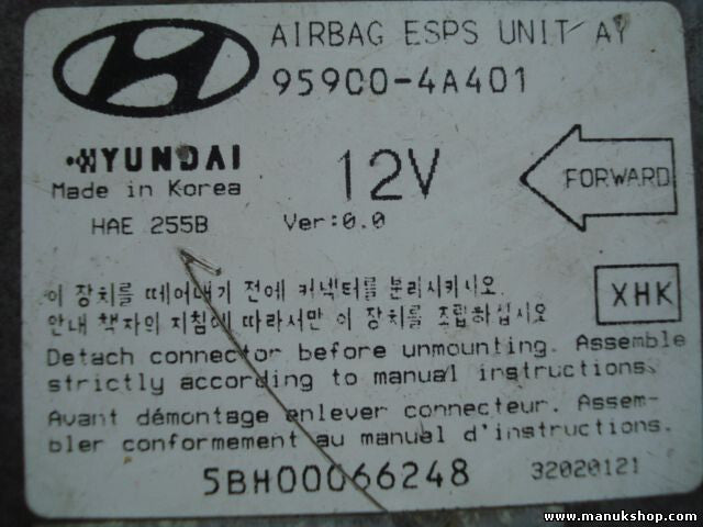 Airbagsensor Airbagsteuergerät Hyundai ver. 0.0 XHK AI 95900-4A401 959004A401