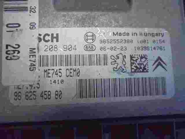 Motorsteuergerät Peugeot 9662545880 9652552380 9652552380 id01 BOSCH 0261208904