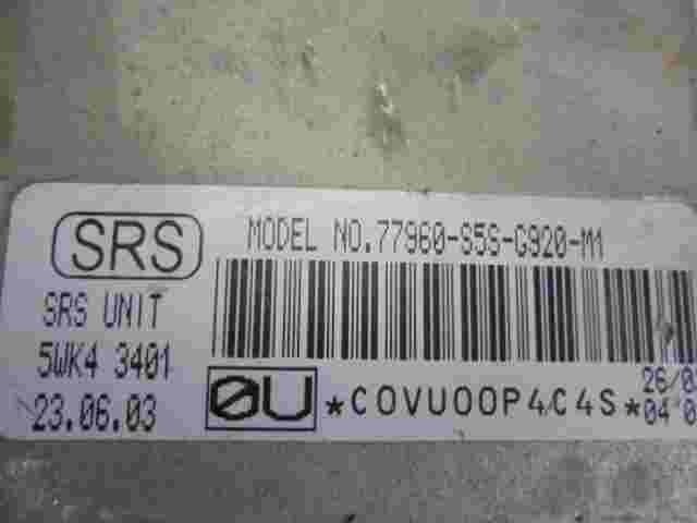 Airbagsensor Airbagsteuergerät Honda Civic 77960S5SG920M1 5WK43401