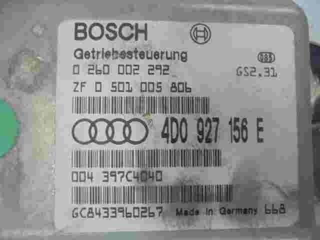Getriebesteuerung Audi A8 D2 4.2 GS231 4D0927156E ZF0501005806 BOSCH 0260002292