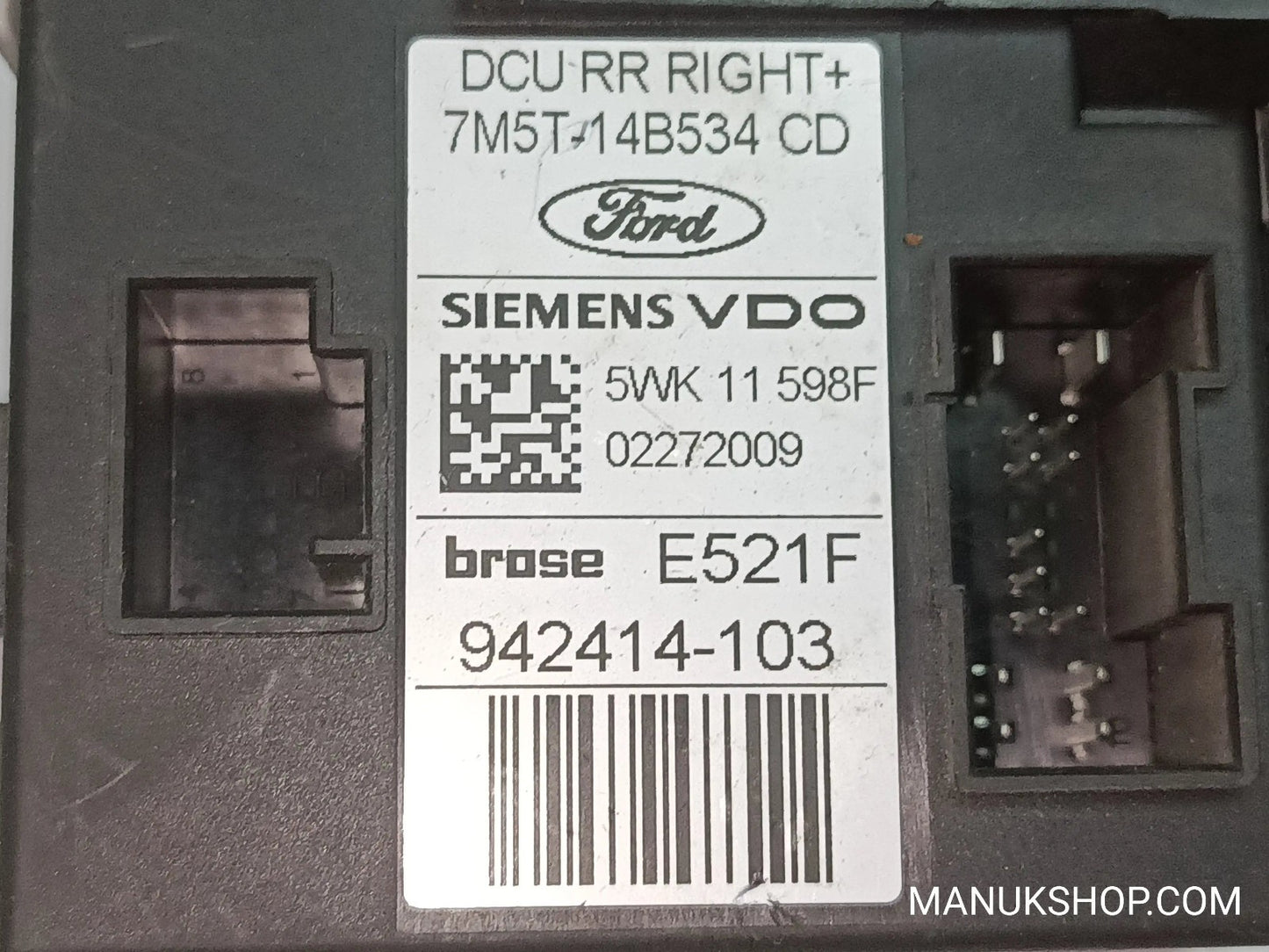 Fensterheber motor Hinten Recht Ford Focus 7M5T14B534CD 5WK11598F 942414103