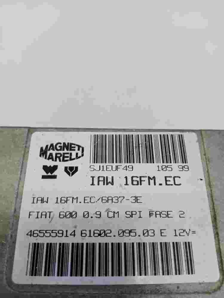 Motorsteuergerät Fiat 600 0.9 CM SPI FASE 2. IAW16FMEC 46555914 6160209503E