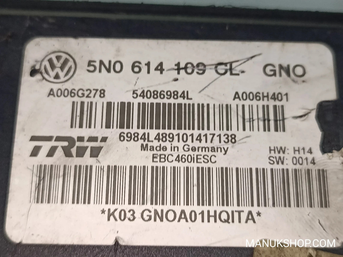 ABS Hydraulikblock VW Audi 5N0614109CL A006G278 54086984L A006H401 HWH14 SW0014