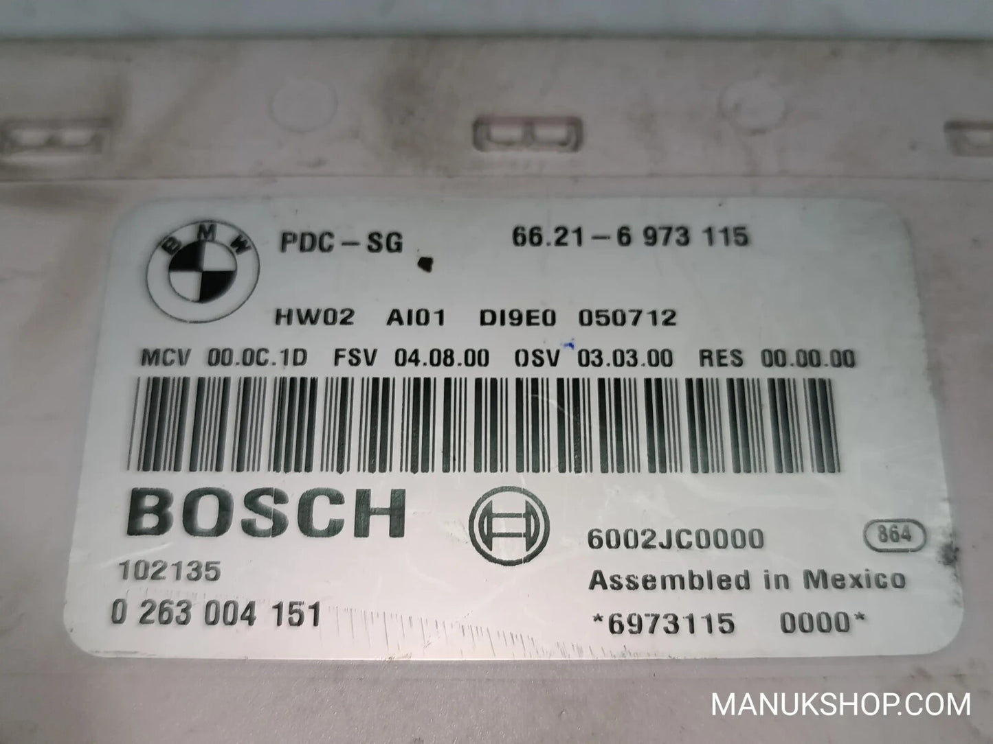 Steuergerät Einparkhilfe BMW E34 66216973115 66.21-6 973 115 BOSCH 0263004151
