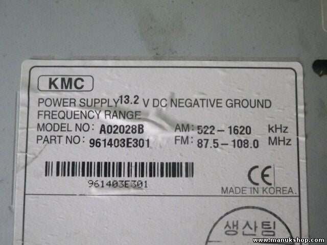 CD-Changer Kia Sorento 2.5 CRDi 961403E301 96140-3E301 A02028B