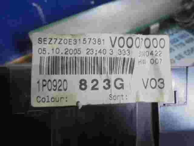 Diagramm des Tachometers Seat Leon 1P0920823G 1PO920823G V0070000 110080280027