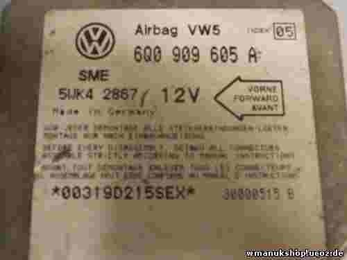Airbagsensor Airbagsteuergerät Golf Bora 6Q0909605A 6QO909605A index 05 5WK42867