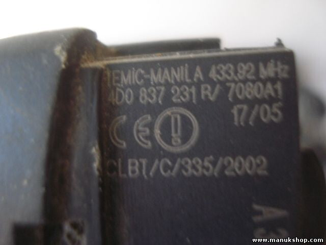 Funkfernbedienung Schlüssel Gehäuse Audi A2 A3 A4 A6 TT 4D0837231 VDO 4DO837231