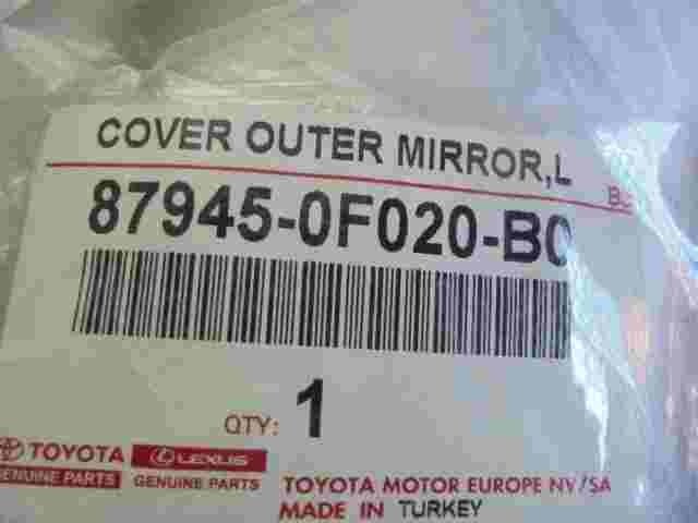 Cover Outer Mirror LH Toyota Corolla Land Cruiser Prado GRJ150 879450F020B0
