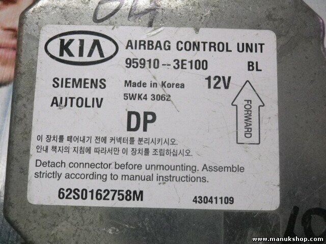 Airbagsensor Airbagsteuergerät Kia Sorento 959103E100 95910-3E100 5WK43062
