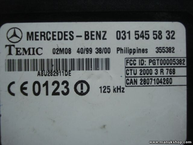Steuergerät Wegfahrsperre Mercedes Sprinter 0315455832 031 545 58 32 TEMIC 02M08