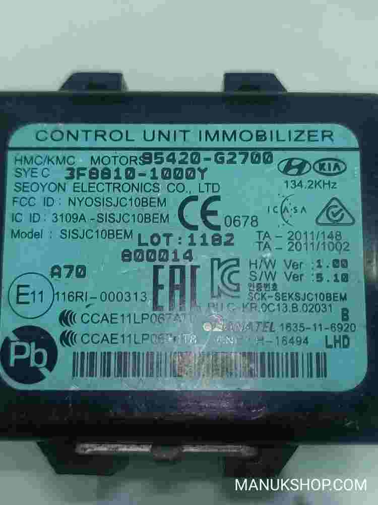 Steuergerät Wegfahrsperre Alarmmodul Kia Hyundai 95420G2700 3109ASISJC10BEM