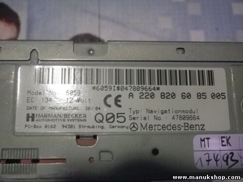Bediengerät Navigation Mercedes W215 A2208206085 47809664 Box 0162 94301 Q05