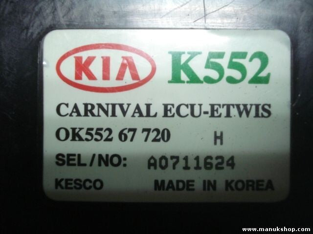 Steuergerät Licht signale Kia Carnival 0K55267720H ECU-ETWIS 0K55267720