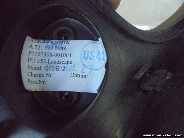 Armlehne Mercedes-Benz W221 Q12/E72 P0107552 T0023402 A2216800108 0005228291