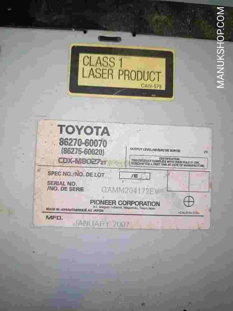 CD-Changer Toyota Land Cruiser Prado 120 Hilux Pioneer 8627060070 8627560020