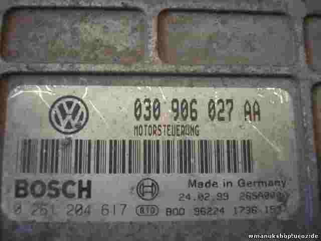 Motorsteuergerät Volkswagen Polo 030906027AA 03O906027AA BOSCH 0261204616/617