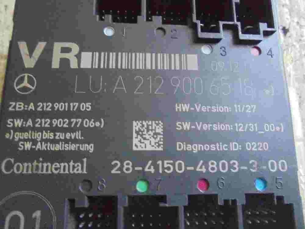 Steuermodul Oszillator Gepäck Türschloss Mercedes W212 A2129006518 A2129011705