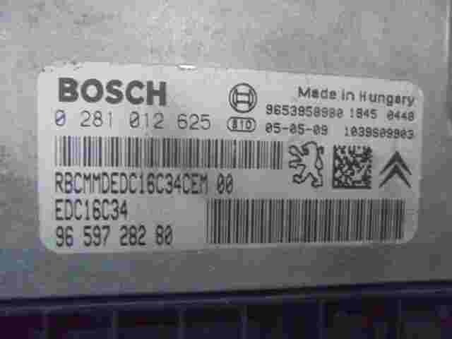 Motorsteuergerät Peugot 407 9659728280 9653958980 EDC16C34 1039S09903 0281012625