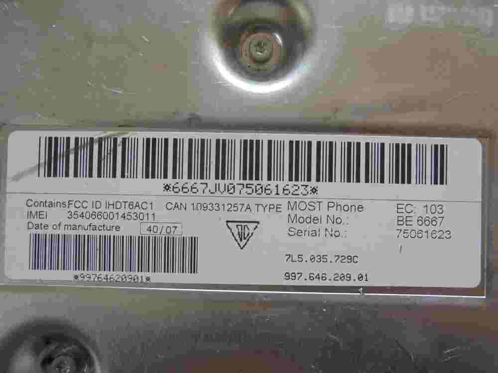 Steuergerät Interface Porsche Cayenne 2008 3.6 Audi Q7 7L5035729C 99764620901
