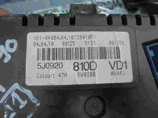 Kombiinstrument Tacho Skoda Fabia 5J0920810D 5J0920 810D VD1-04804.04.