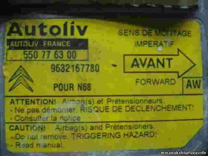 Airbagsensor Airbagsteuergerät Xsara Picasso (AW) 9632167780 550776300