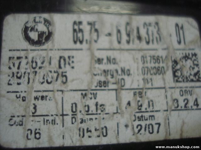 Innenleuchte Schaltzentrum Leuchte Alarm Sensor BMW 65.75-6974373 01