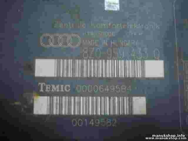 Komfortsteuergerät KSG Audi A2 8Z 8Z0959433Q 8Z0 959 433 Q H14/S0006 00006495B4