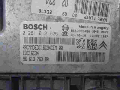 Motorsteuergerät  Peugeot 206 Citroen 9661376380 9657699480 EDC16C34 0281012525