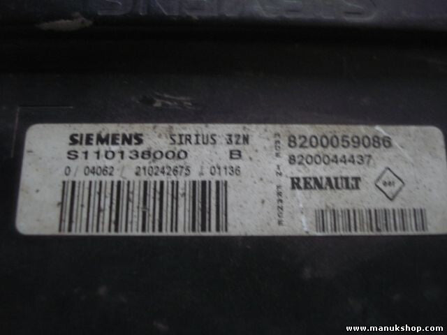 Motorsteuergerät Renault Megane Scenic 8200059086 8200044437 SIEMENS S110138000B