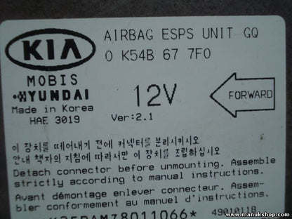Airbagsensor Airbagsteuergerät Kia Sedona 0K54B677F0 0 K54B 67 7F0