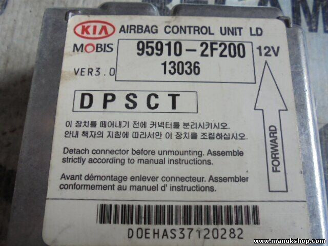 Airbagsensor Airbagsteuergerät Kia Cerato DPSCT 13036 VER 3.0 959102F200 95910