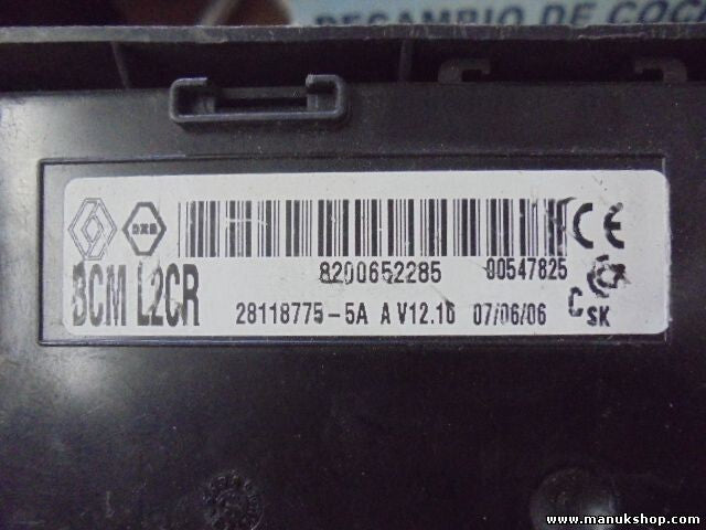 Steuergerät Renault Clio 2005-2009 BCM L2CR 8200652285 28118775-5A AV12.10