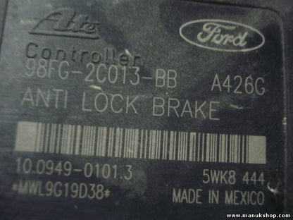ABS Steuergerät Ford Fiesta 98FG2C013BB A426G 5WK8444 ATE 10094901013