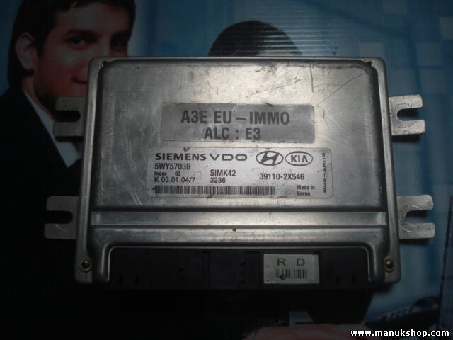 Motorsteuergerät Kia Rio 2004 391102X546 SIEMENS 5WY5703B SIMK42 A3E EU-IMM0