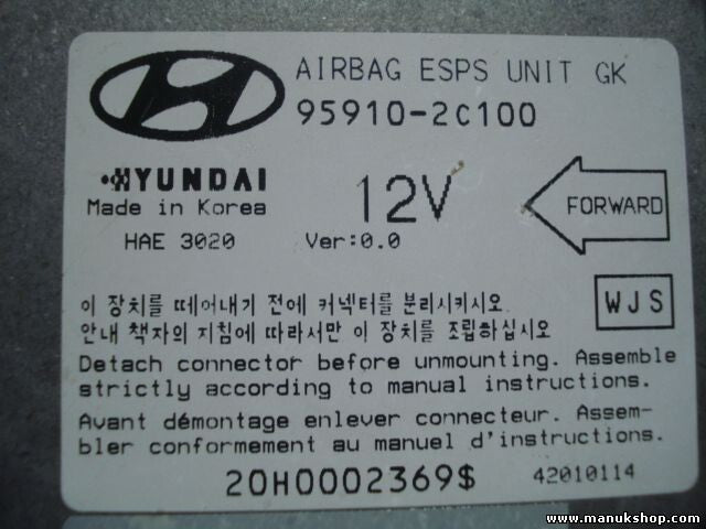 Airbagsensor Airbagsteuergerät Hyundai Tiburon ESPS UNIT GK 959102C100