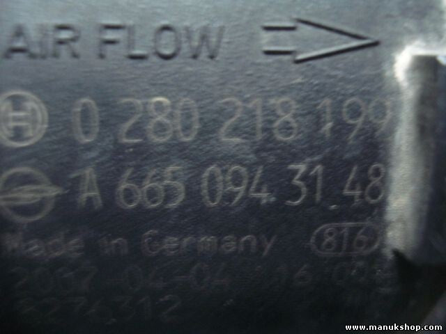 Luftmengenmesse Ssangyong A6650943148 A 665 094 31 48 F00C2G7025 F 00C 2G7 025
