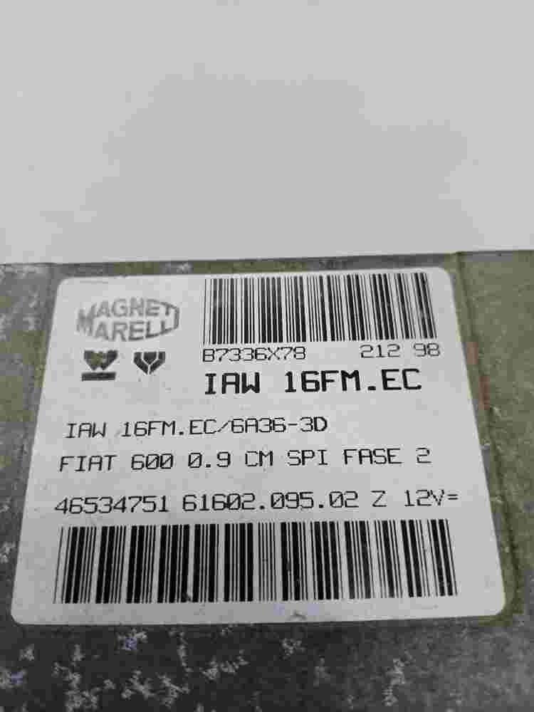 Motorsteuergerät Fiat 600 0.9 CM SPI 46534751 6160209502 IAW16FMEC /6A36-3D